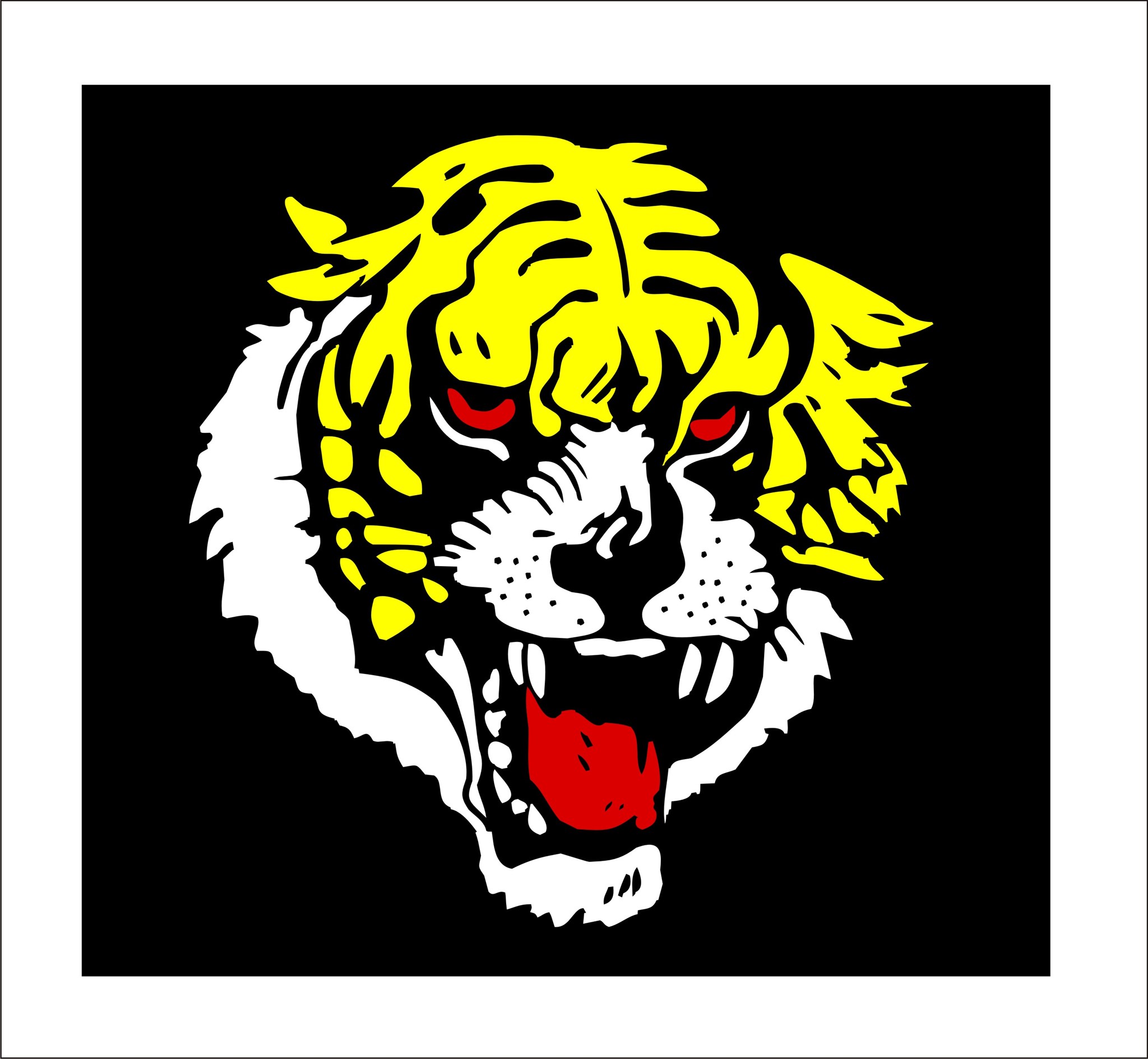 Picture of Buy 9x9 Inch Radium Tiger Sticker Online - High Quality and Durable